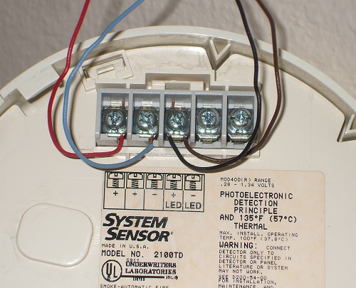 System Sensor 2-Wire smoke detector wiring