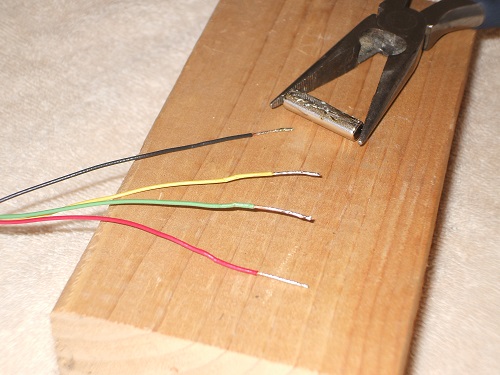 Wire and magnet tinned for soldering