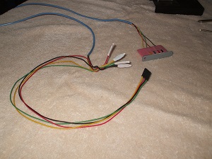4-conductor wire crimped to keypad connector