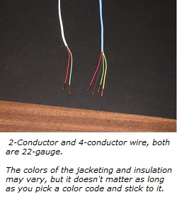 2- and 4-Conductor alarm system wiring