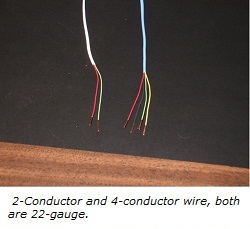 2-conductor and 4-conductor burglar alarm wire