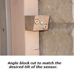 Angled mounting block for permanent installation