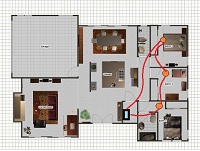 Fire alarm wiring diagram - 4-wire smoke alarms
