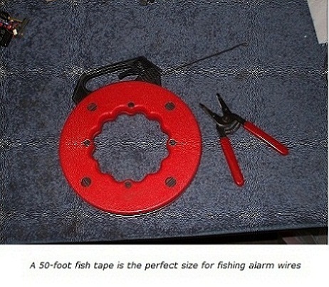 How to use a fish tape for home alarm wiring