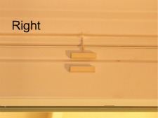 Magnetic door switch alignment right