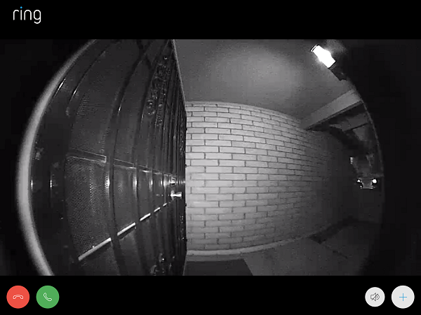 ring doorbell camera view