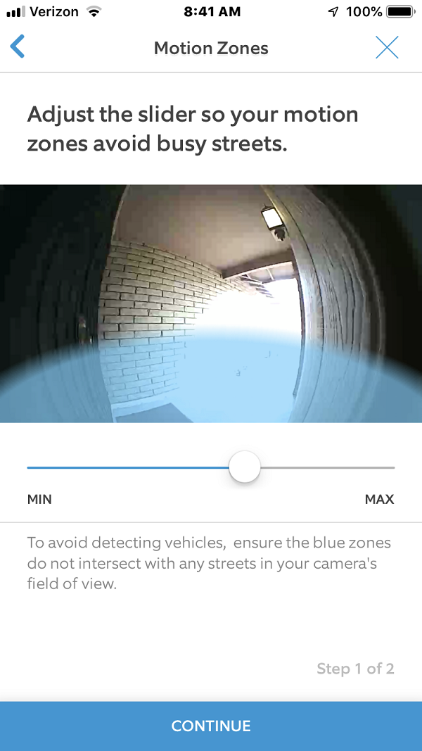 ring video doorbell 2 motion zones