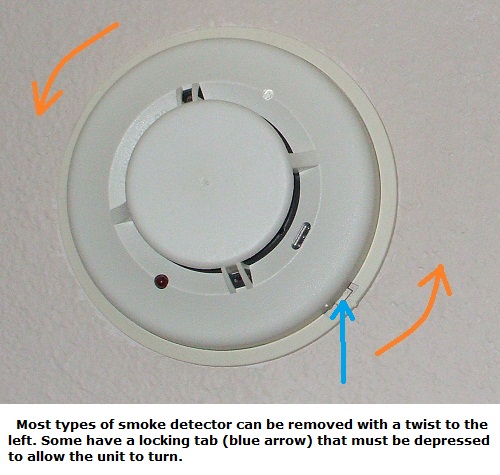 Smoke alarm wiring - Removing a smoke detector