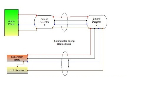 Smoke Detector Wiring - Connecting Multiple Runs adt wireless alarm diagram 