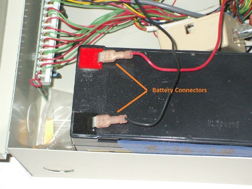 Resetting Security Master Code, Battery Terminals