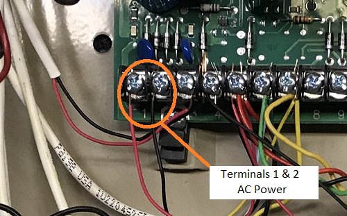 Terminals 1 & 2 - AC Power