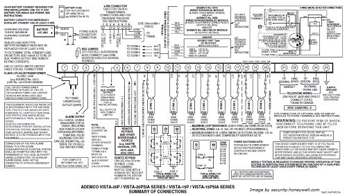 Ademco Vista 20P wiring diagram-Click to Enlarge