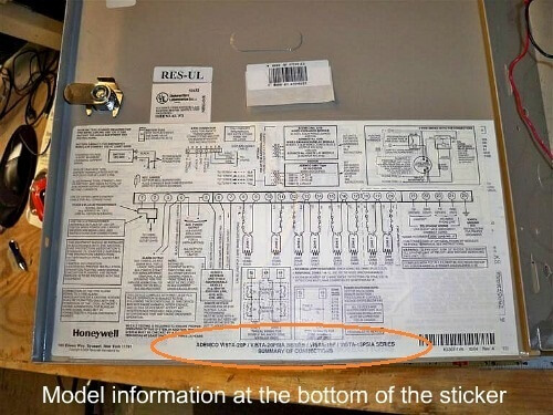 Alarm panel lid with brand and model info