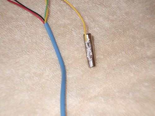 Wire soldered to rare earth magnet