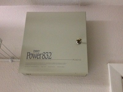 Alarm System Manual Sources - Outside of panel. Notice Marketing Name 'DSC Power 832'