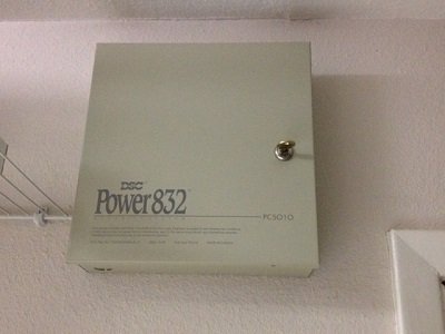 Alarm System Manual Sources - Outside of panel. Notice Marketing Name 'DSC Power 832'