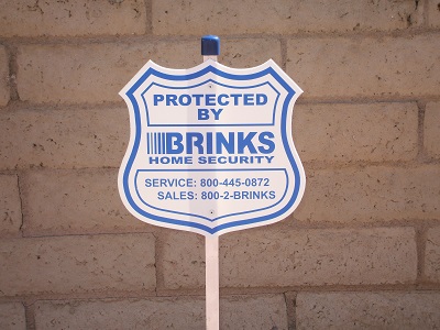 Brinks Home Security Yard Sign