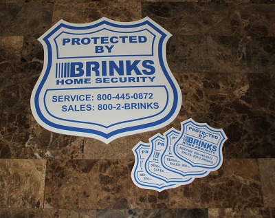 Brinks Home Security Sign and Stickers