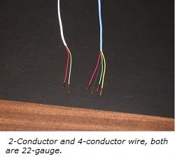 2-conductor and 4-conductor burglar alarm wire