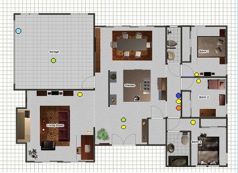 Smoke alarm placement diagram