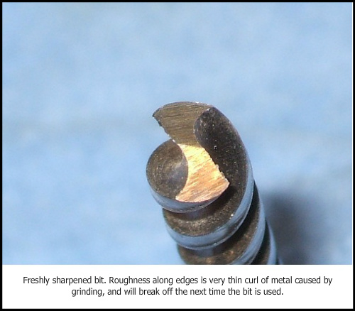 Sharpen small drill bits