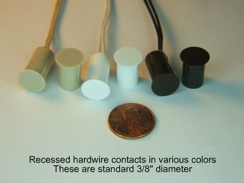 Recessed hardwire contacts