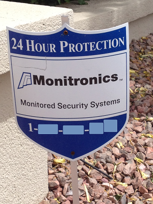 Home Security Prices - Monitronics Yard Sign