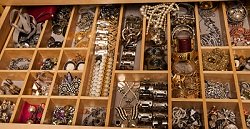 Wiring for a motion detector - jewelry drawer