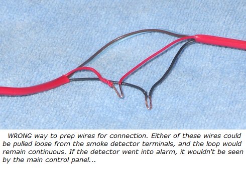 Hardwired smoke detector wiring