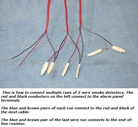 Fire alarm zone connections